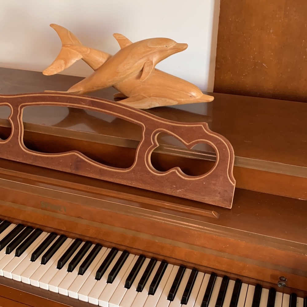Wood Carved Dolphins